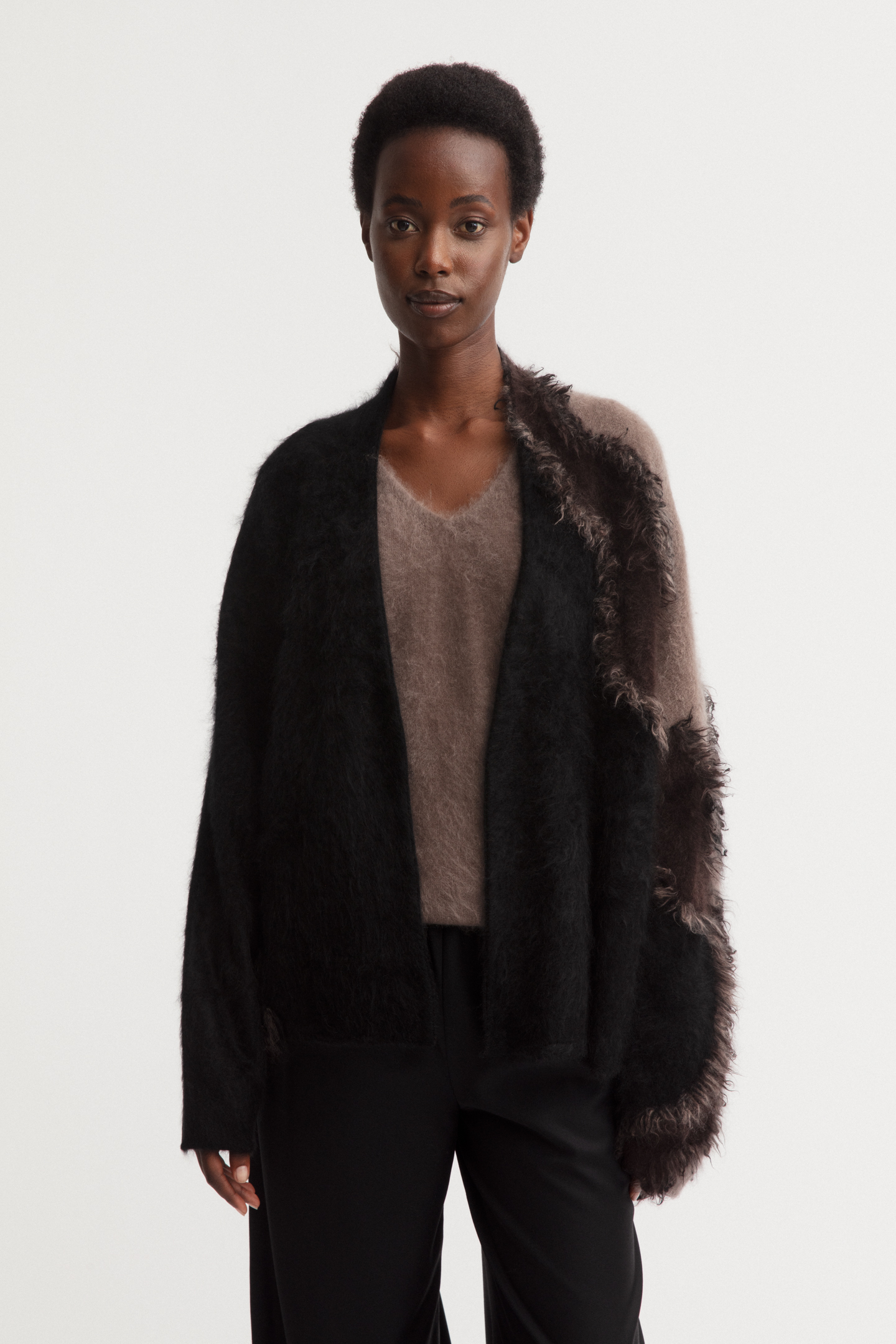Brushed Cashmere Cardigan